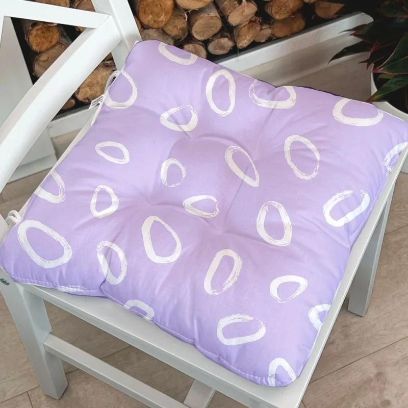 Sedák na židli Oblázky - Levandulové
