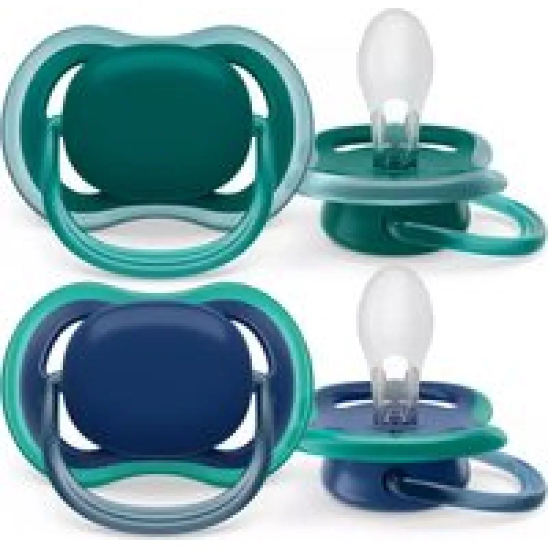 Dětský dudlík air 6-18m Philips Avent Zelená/modrá 2ks
