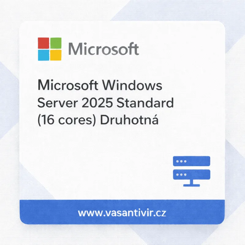 Microsoft Windows Server 2025 Standard (16 cores), druhotná