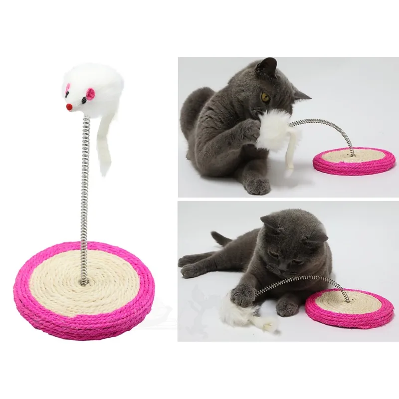 UNIQ PETS hračka pro kočky, Myš na pružině 23cm