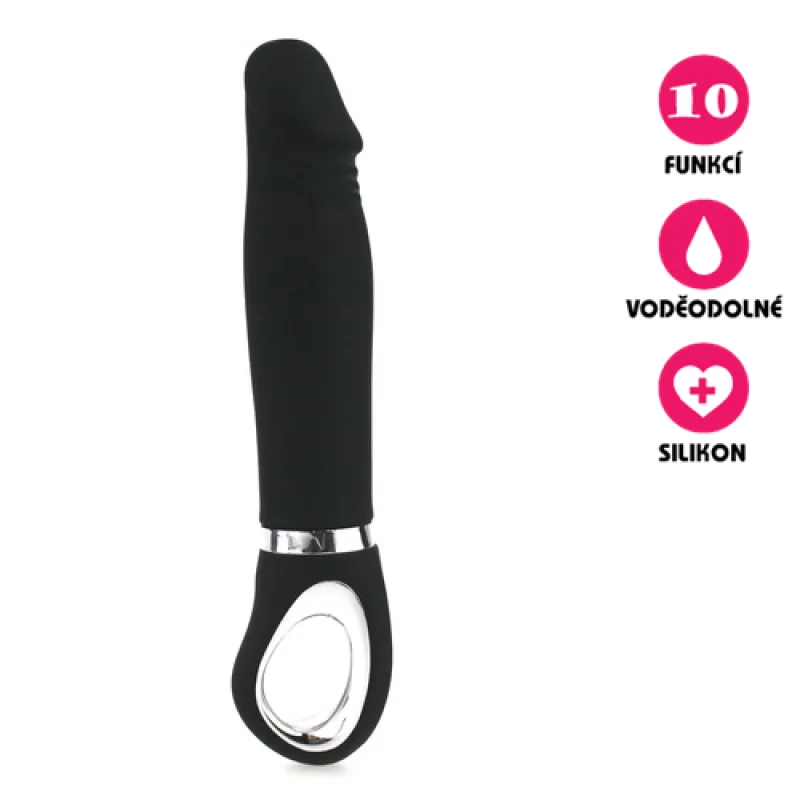 Silikonový vibrátor Naughty Ergonomic Dildo