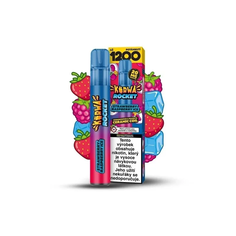 Kurwa Rocket - Strawberry Raspberry ICE - 20mg