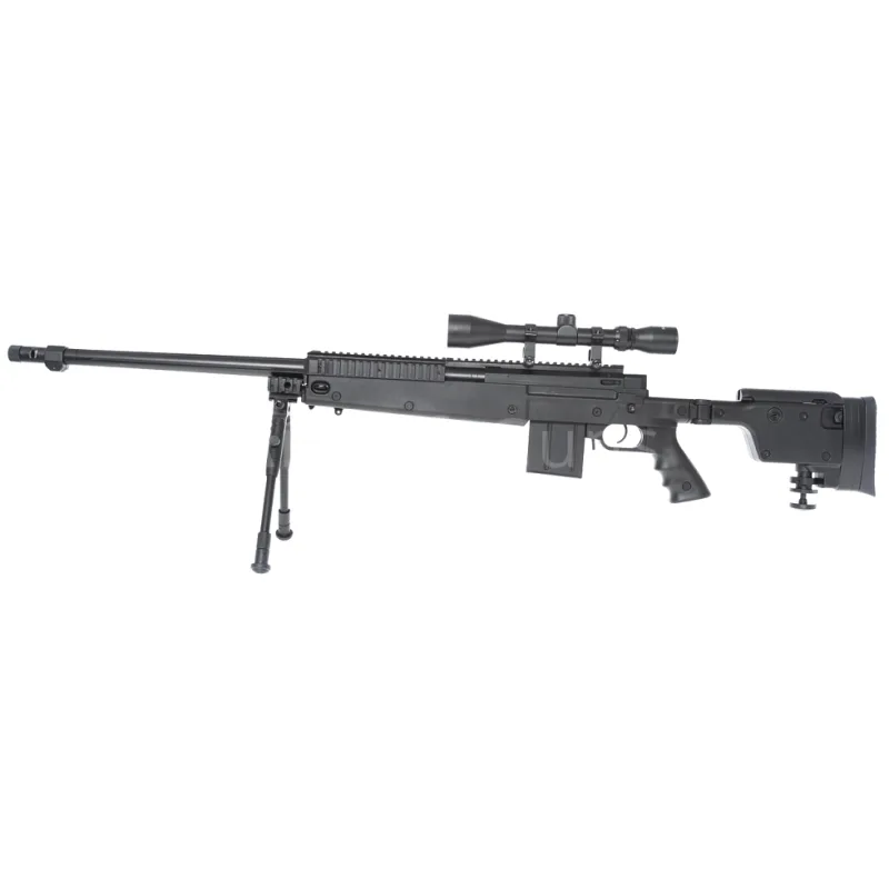 L96 AWS7 RIS, Black, dvojnožka, optika, Upgrade version, Well, MB4407D