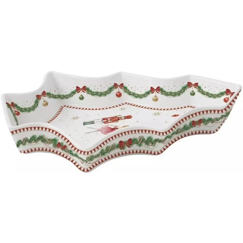 Easy Life Porcelánový servírovací talíř Magie De Noel 28.5 × 21.5 cm