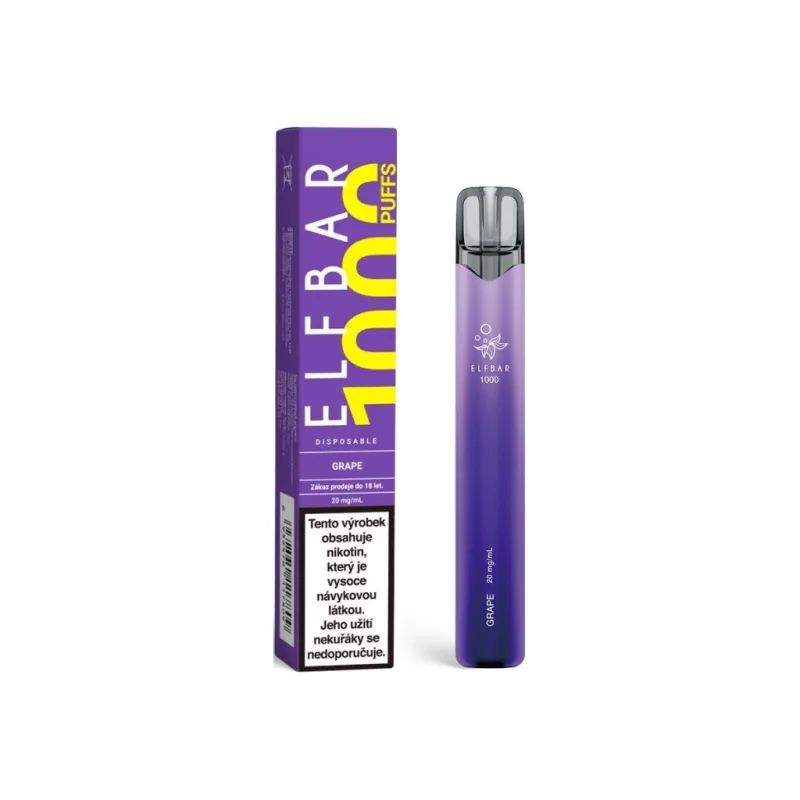 Elf Bar 1000 elektronická cigareta 20mg Grape