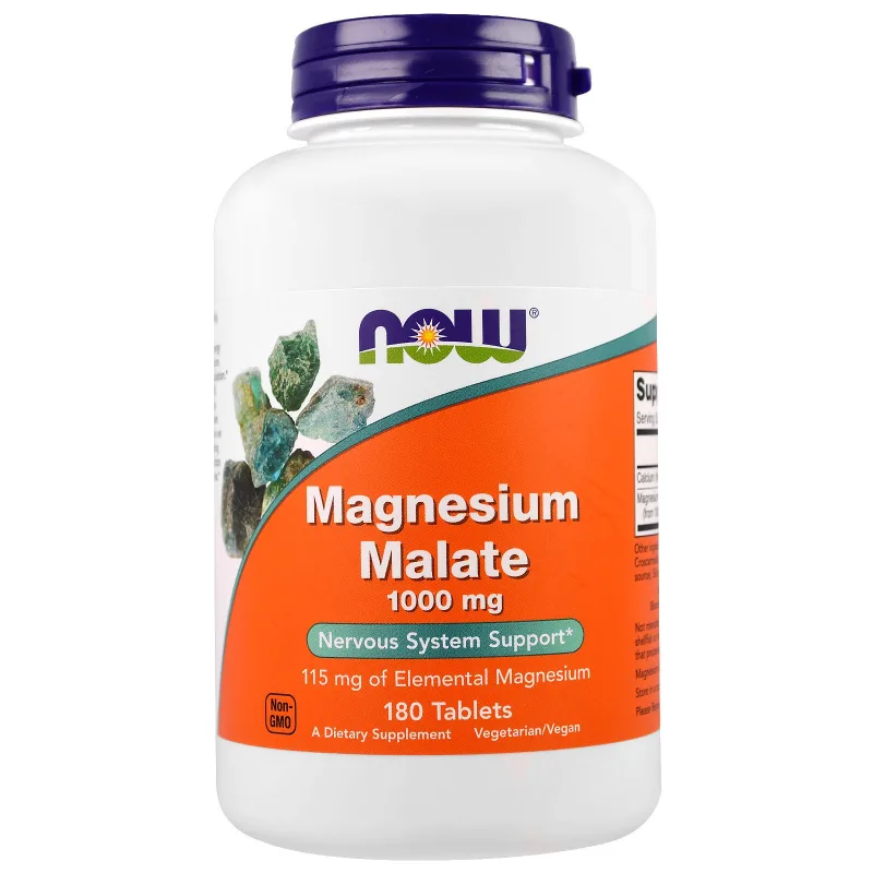 Magnesium Malate (hořcík malát) 1000 mg, 180 tablet