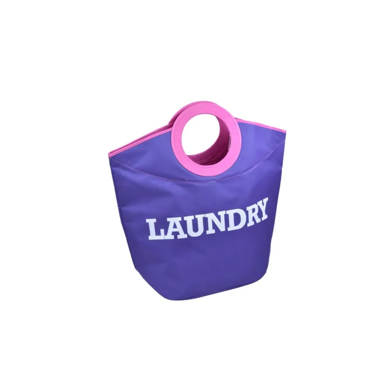 Textilní koš na prádlo LAUNDRY lila
