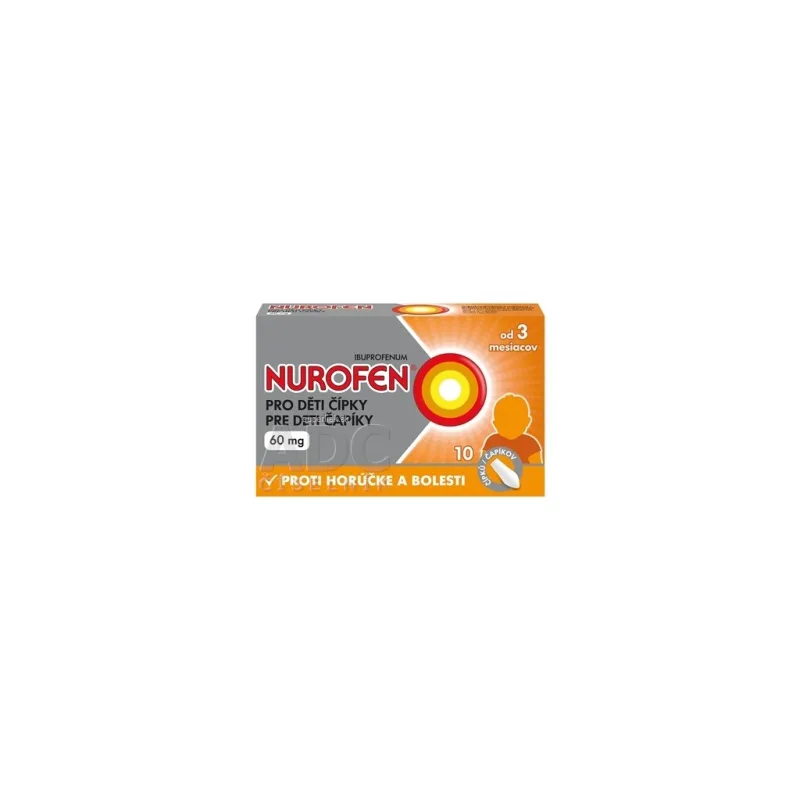 NUROFEN pre deti čapíky 60 mg sup 1x10 ks