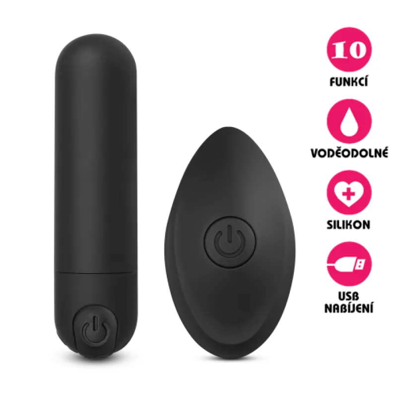 Mini vibrátor USB Bullet s dálkovým ovladačem