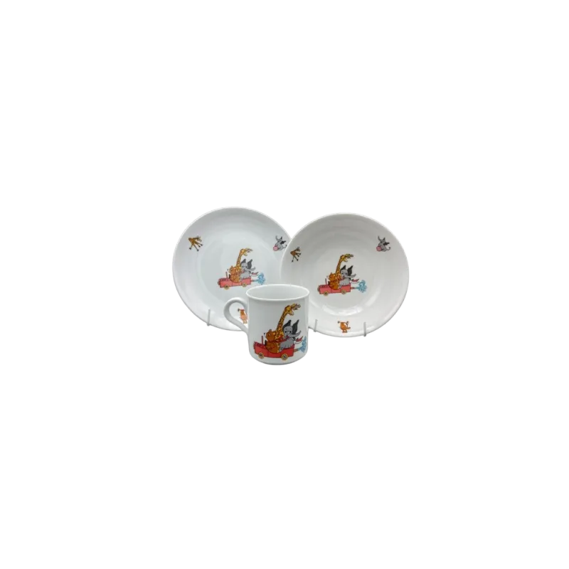 B&B, Dětská porcelánová souprava Dobrodružství, 3ks