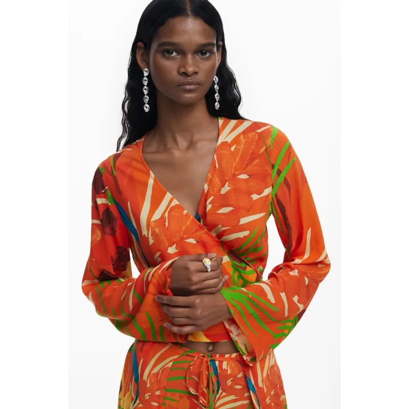 Dámská halenka DESIGUAL BAHAMAS BLUS Oranžová