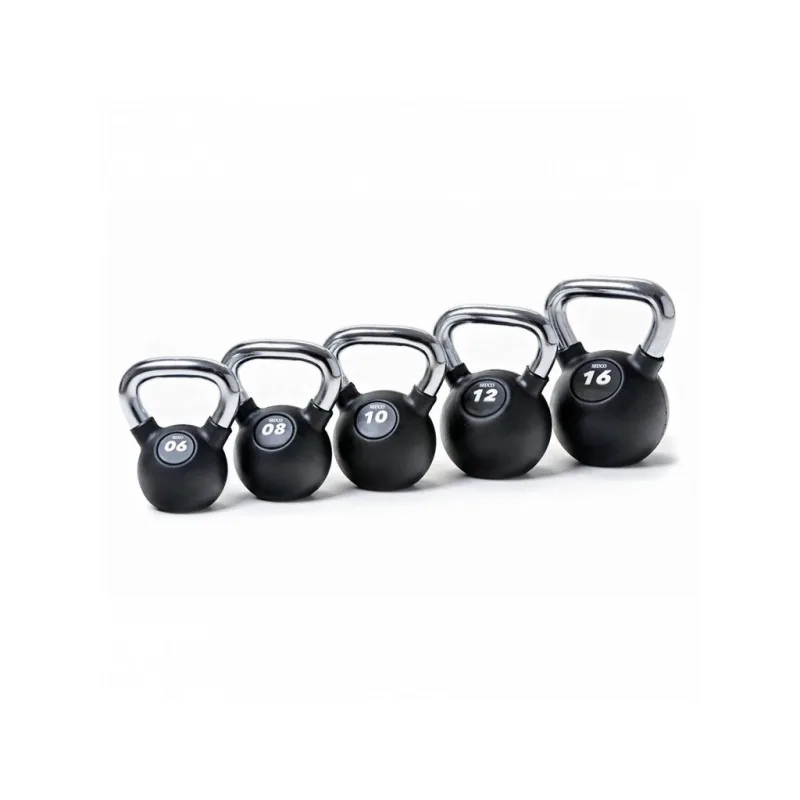 Kettlebell  RUBBER-CHROM PROFI 6 kg