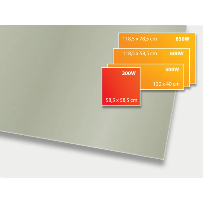 ECOSUN 300 GS Basalt, sálavý skleněný panel 300 W