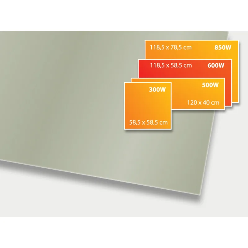 ECOSUN 600 GS Basalt, sálavý skleněný panel 600 W