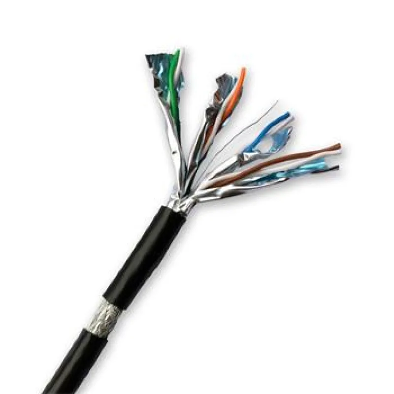 DATACOM S/FTP drát CAT7 PE, venkovní, černý