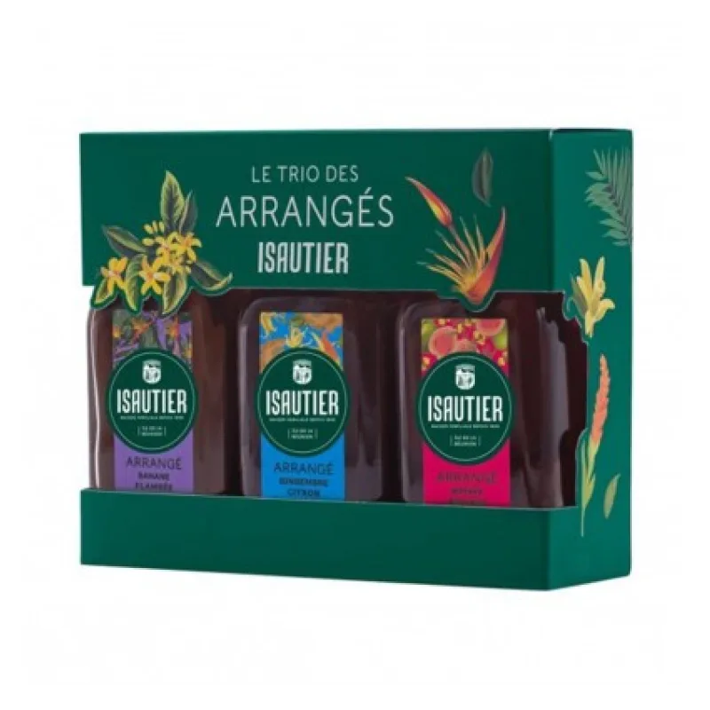 Isautier Arrangé Giftset 3×0,2 l (Ginger Lemon, Banane Guava, Rooibos) 40 %