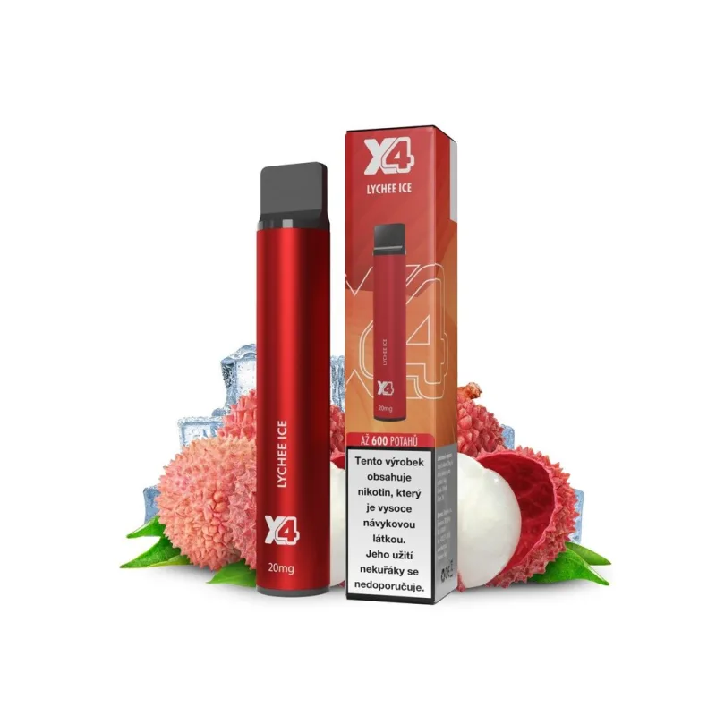 X4 Bar - Chladivé liči (Lychee Ice) 20mg