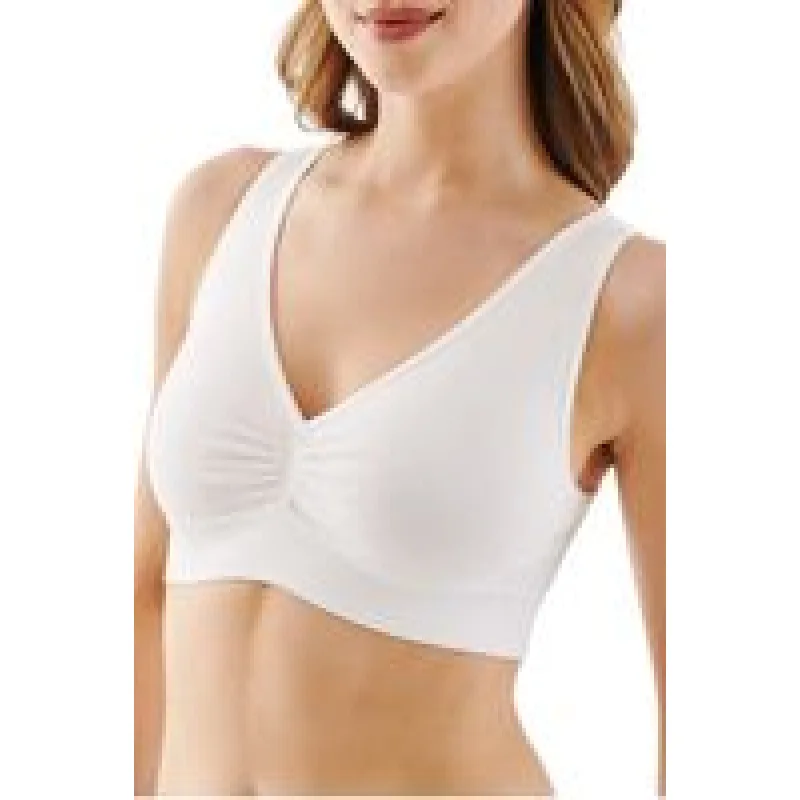 Bezešvá podprsenka Top Shape bílá