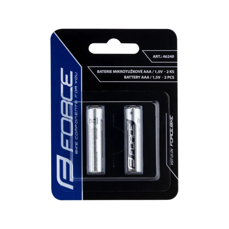 baterie FORCE tužkové AAA / 1,5V 1 x 2 ks - spotřebujte nejlépe do 12/2024