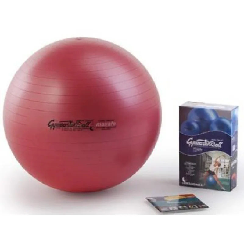 PEZZI GymBall MAX lopta, červená, krabička, 75 cm
