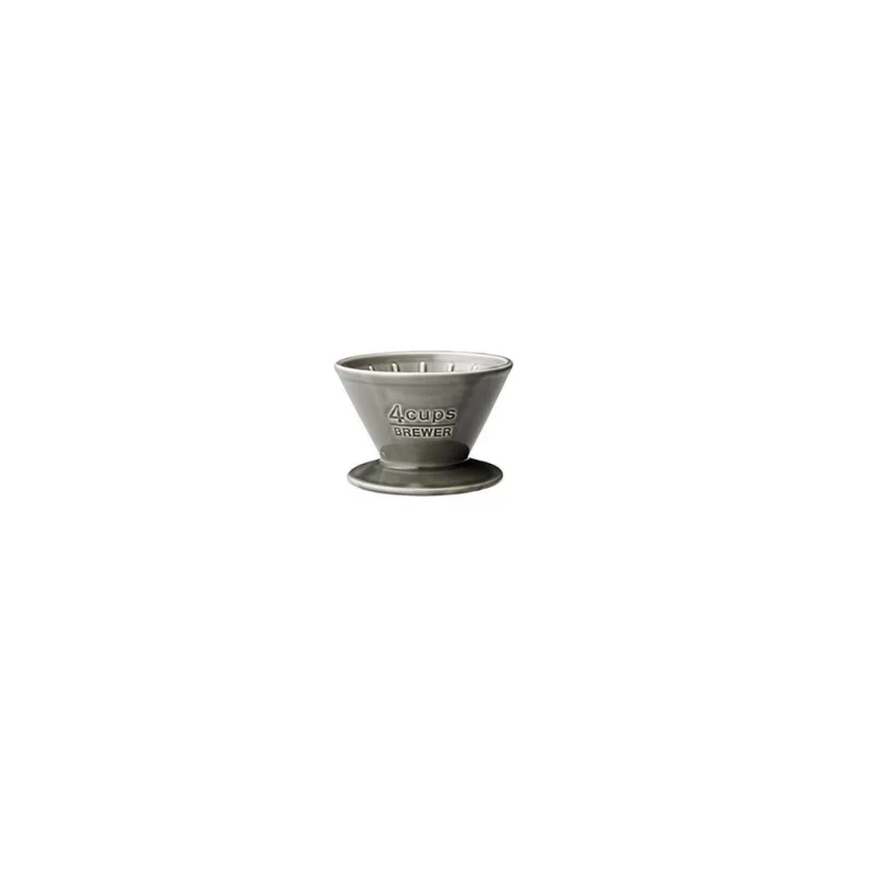 Kinto keramický dripper šedý 4 šálky - japonský porcelánový
