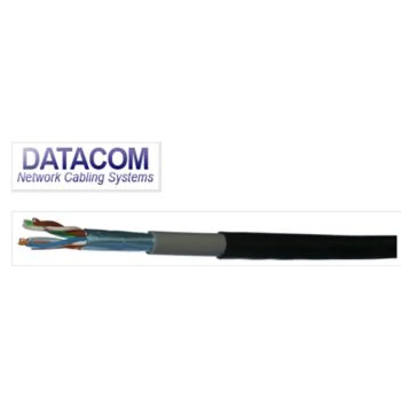 DATACOM FTP drát CAT5E PVC+PE, dvouplášťový, venkovní, černý