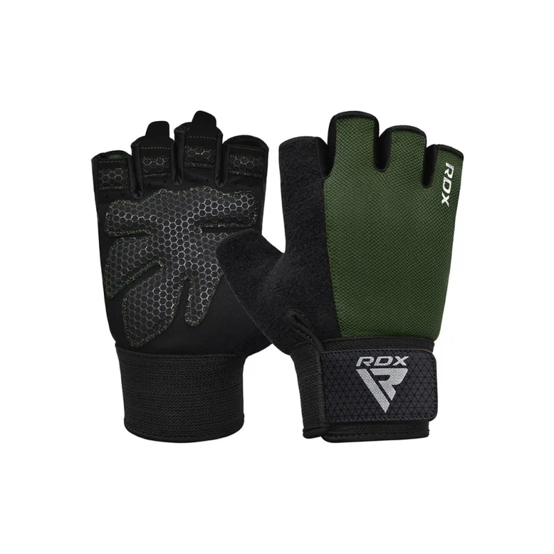 Tréninkové rukavice RDX W1 Plus Army green
