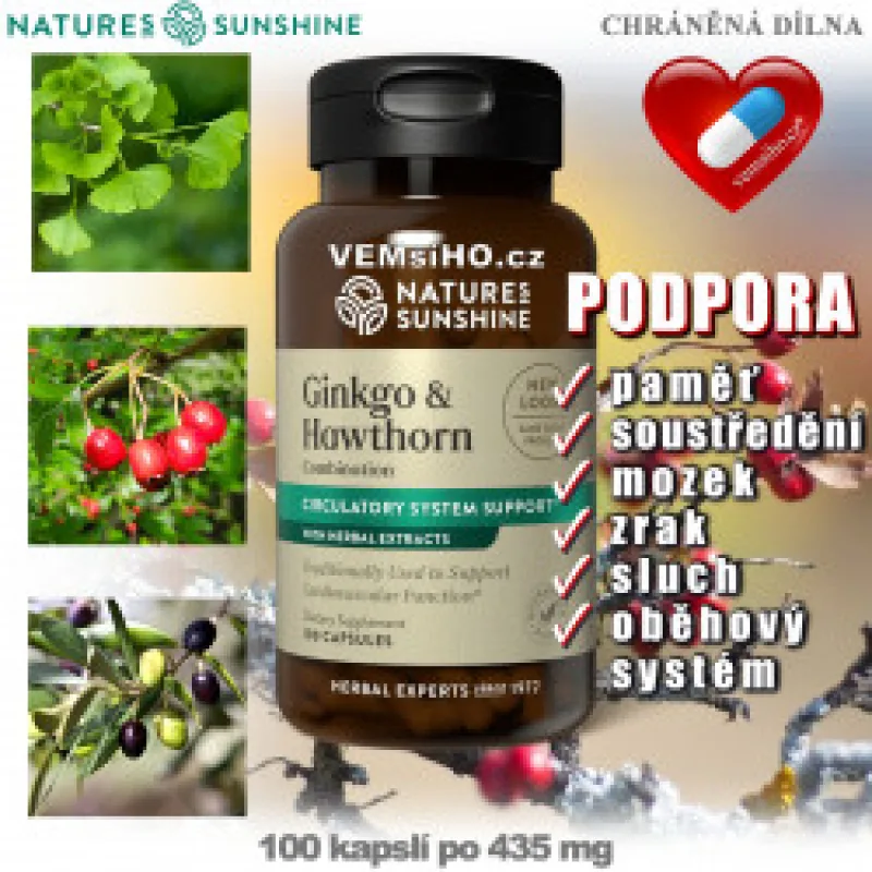 NSP Ginkgo &amp; Hawthorn | HEALTHY BRAIN, SIGHT, HEARING, BETTER MEMORY | DISCOUNT