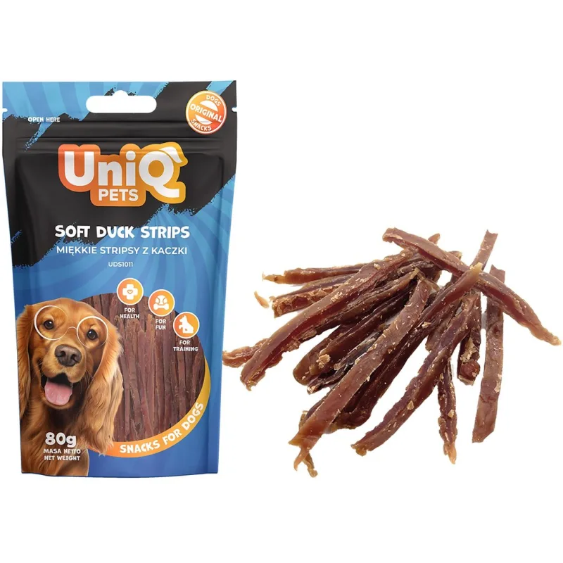 UNIQ PETS Kachní proužky 80g (měkké)