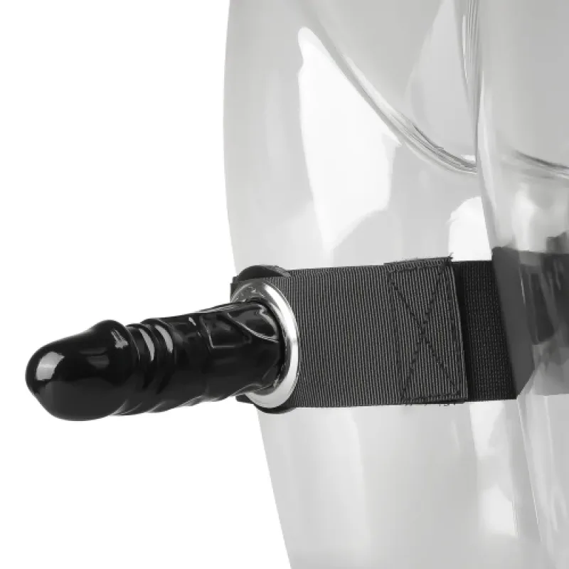 Připínací dildo na nohu Leg Harness Black Dildo