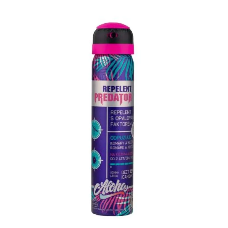 Repelent PREDÁTOR ALOHA 50% + UV FILTR 30 SPF - 90 ml spray
