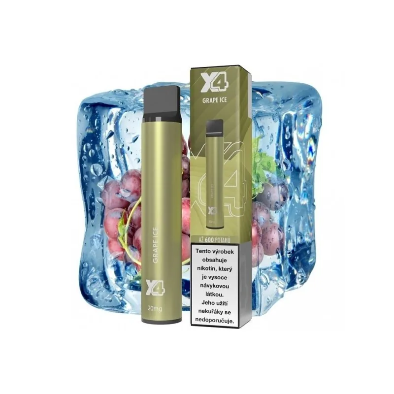 X4 Bar - 20mg - Grape ICE  (Hroznové víno, Chladivá složka (ICE))
