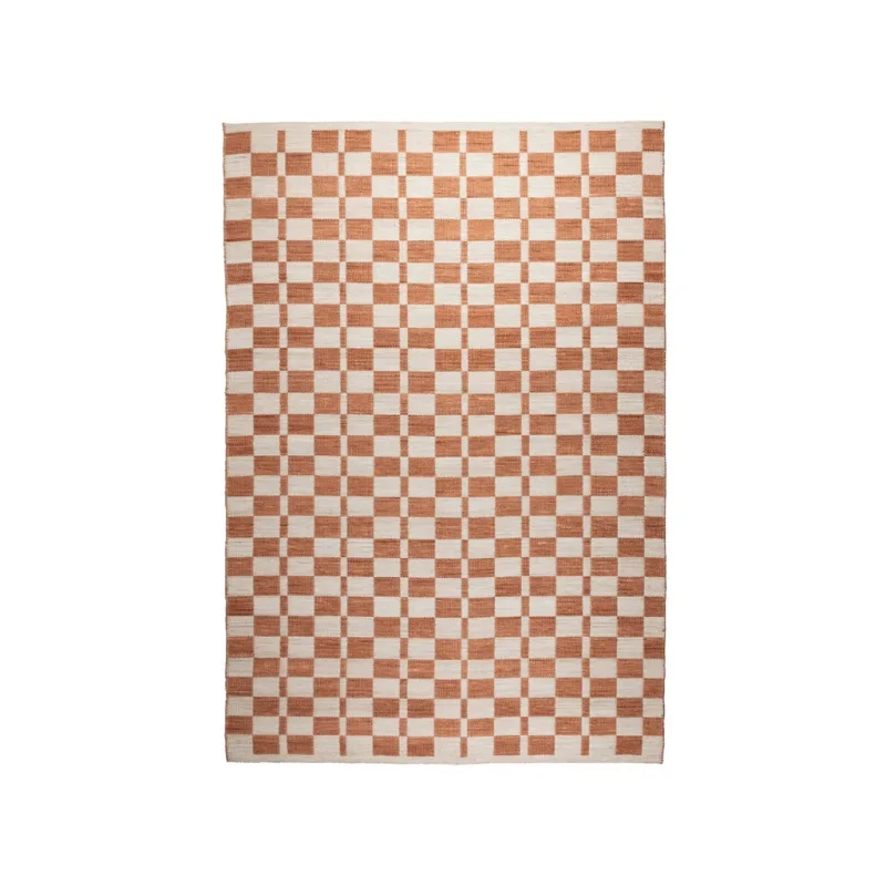 Oranžovo-béžový koberec CHECKER 160 x 230 cm