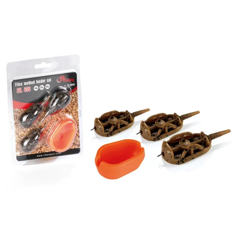 Set krmítek Filfishing Filex Method Feeder 40,50,60 g + formička