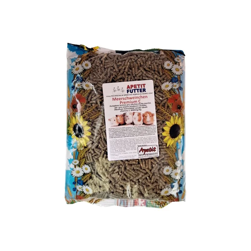 Apetit Futter granule pro morčata Meerschweinchen Premium C 800g