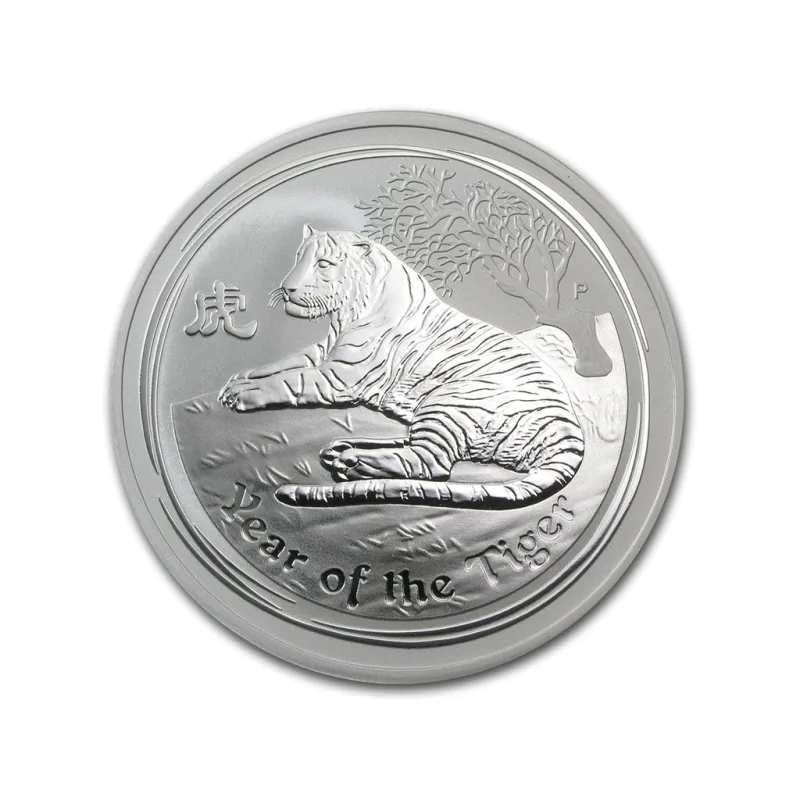 Investiční stříbrná mince rok tygra 2010 2 Oz