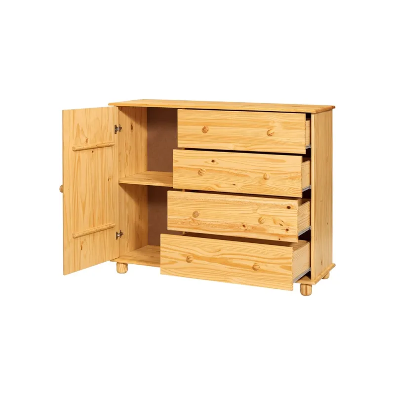 Prádelník 4 zásuvky + 1 dvířka 8016