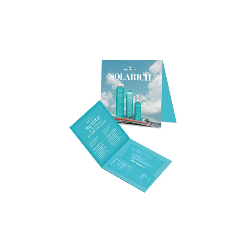 Medavita SOLARICH Tester SET Šampon + maska pro péči před a po slunění 15+20ml