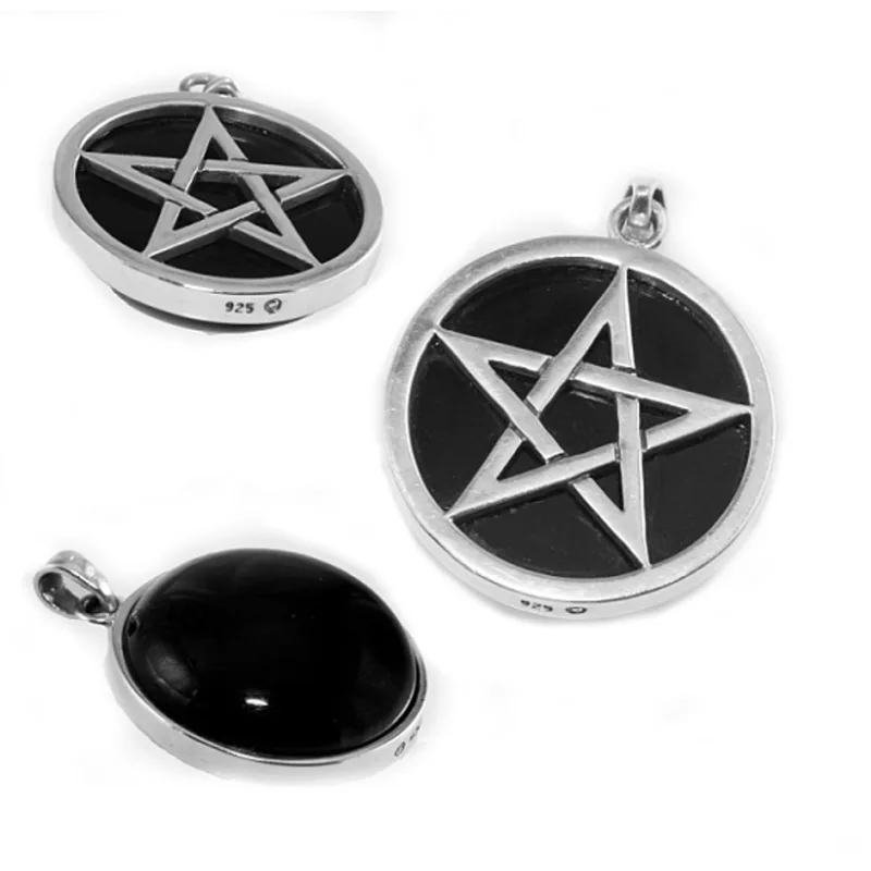Magický stříbrný šperk, kultovní symbol přívěsek Pentakl
