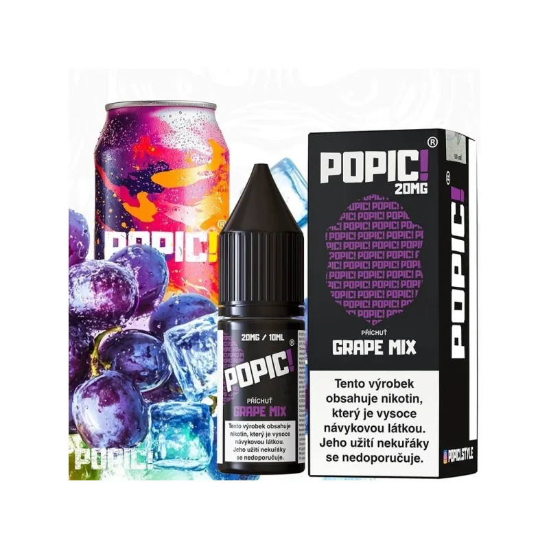 POPIC! Salt Grape MIX 10ml 20mg  Hroznové víno