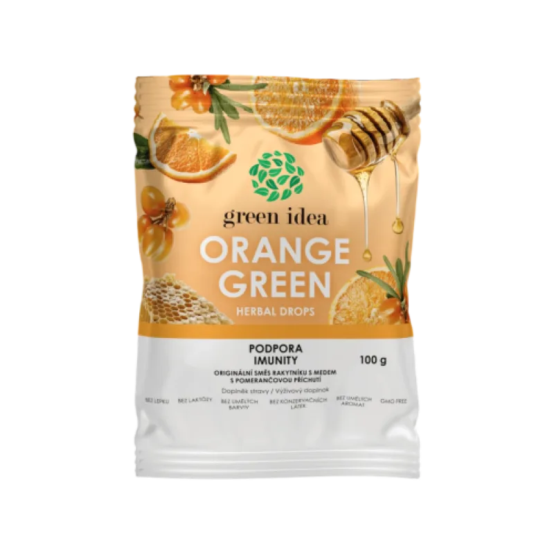 Orange green – bylinné cukríky 100 g – Green idea