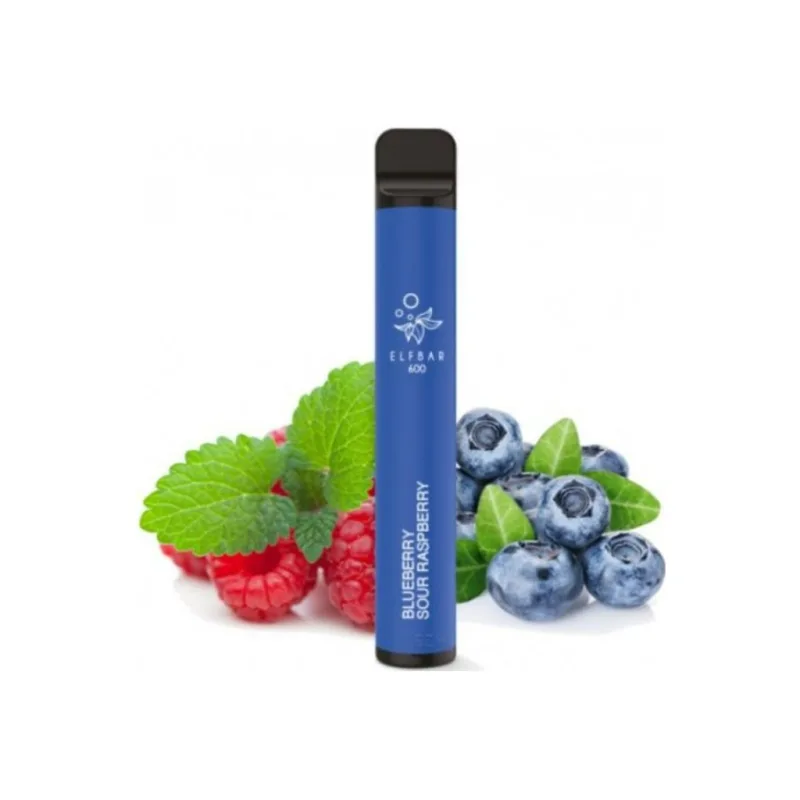 Elf Bar 600 elektronická cigareta Blueberry Sour Raspberry 20mg