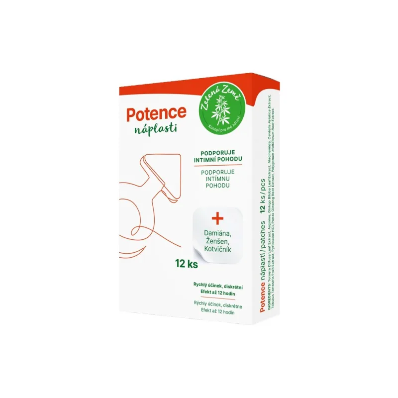 Potencia – náplasti pre mužov, 12 ks