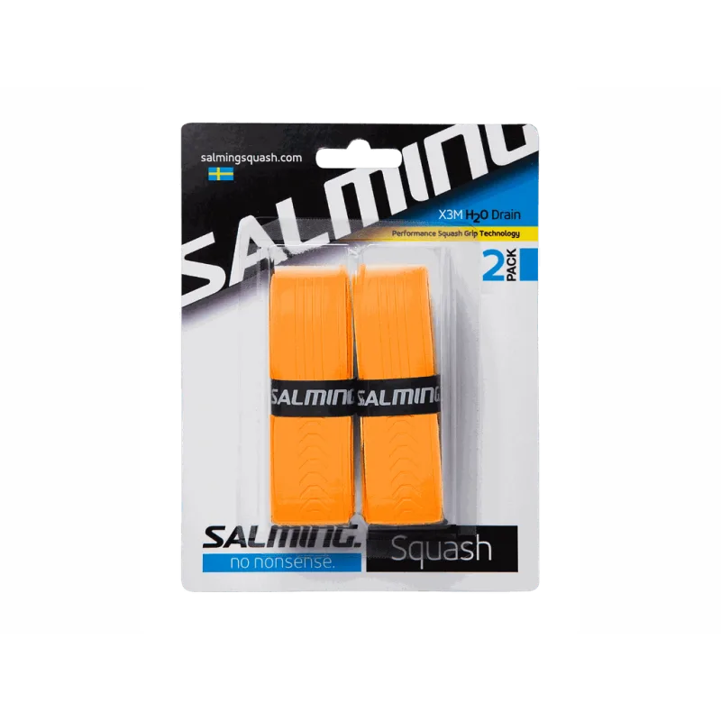 SALMING Squash H20DrainGrip Orange 2-pack