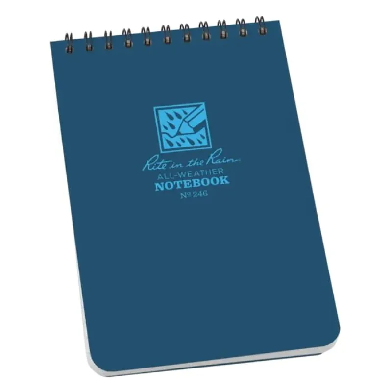 Blok vodoodolný TOP-SPIRAL 4x6" Notebook MODRÝ