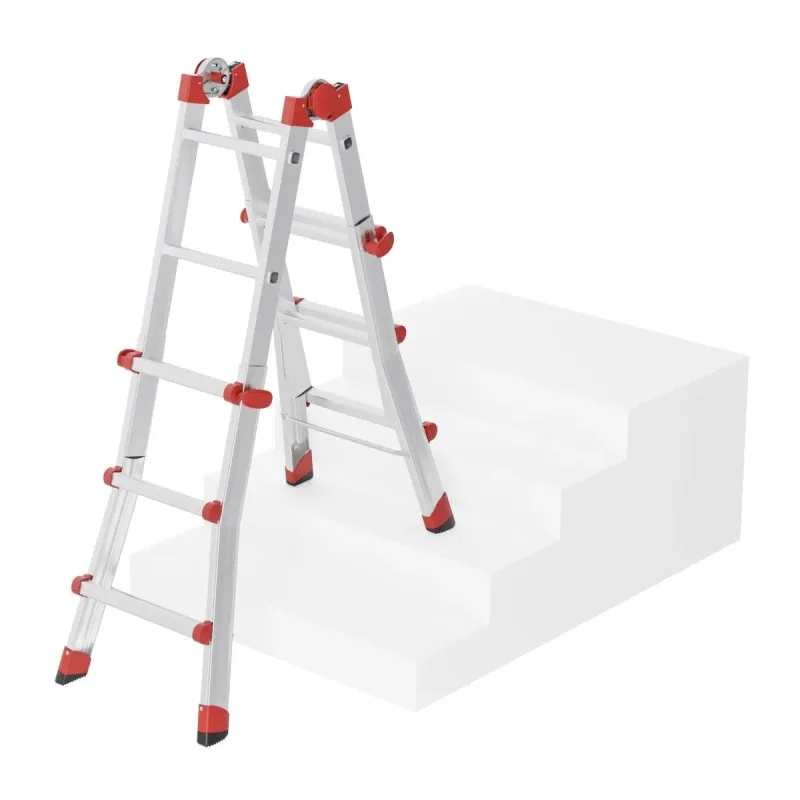 Teleskopický žebřík Hailo M80 4x3 příčky