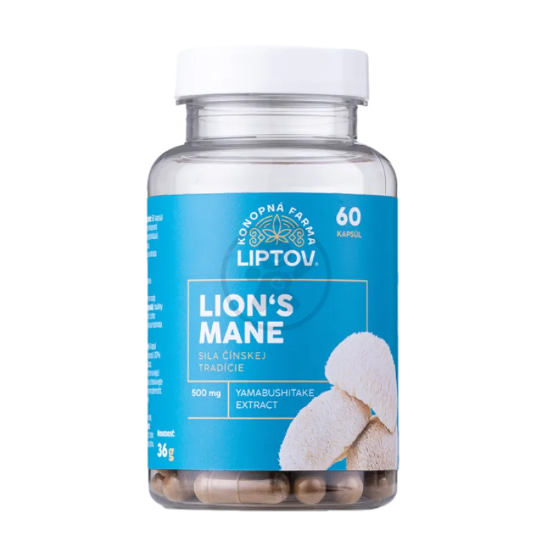 Lion´s Mane 500mg kapsle 60ks Konopná farma Liptov