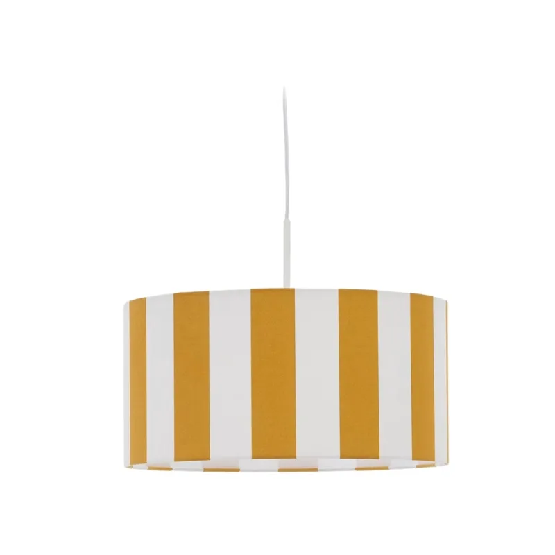 Žluté pruhované stínidlo Kave Home Ciral 40 cm