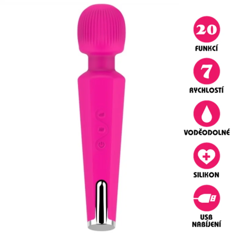 Masážní vibrátor USB Silicone Super Vibe růžový
