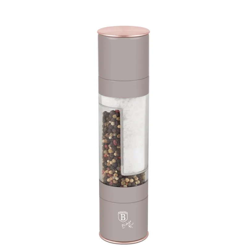 BERLINGERHAUS Taupe Collection Double Pepper and Salt Mill